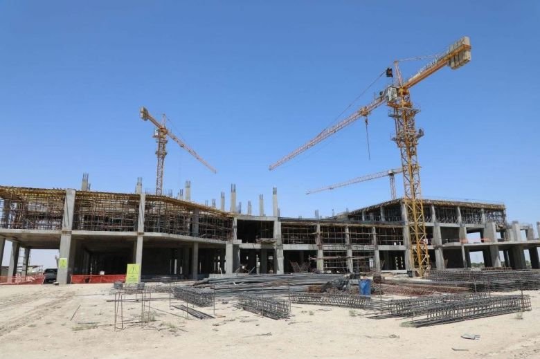 مستشفى قضاء الجدول الغربي قيد الإنشاء في كربلاء.