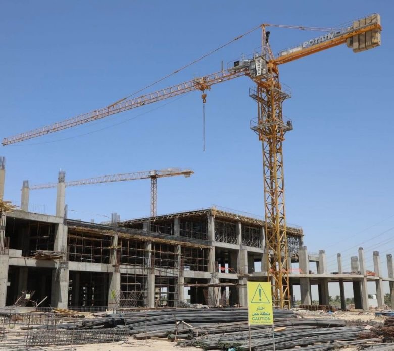 مستشفى قضاء الجدول الغربي قيد الإنشاء في كربلاء.