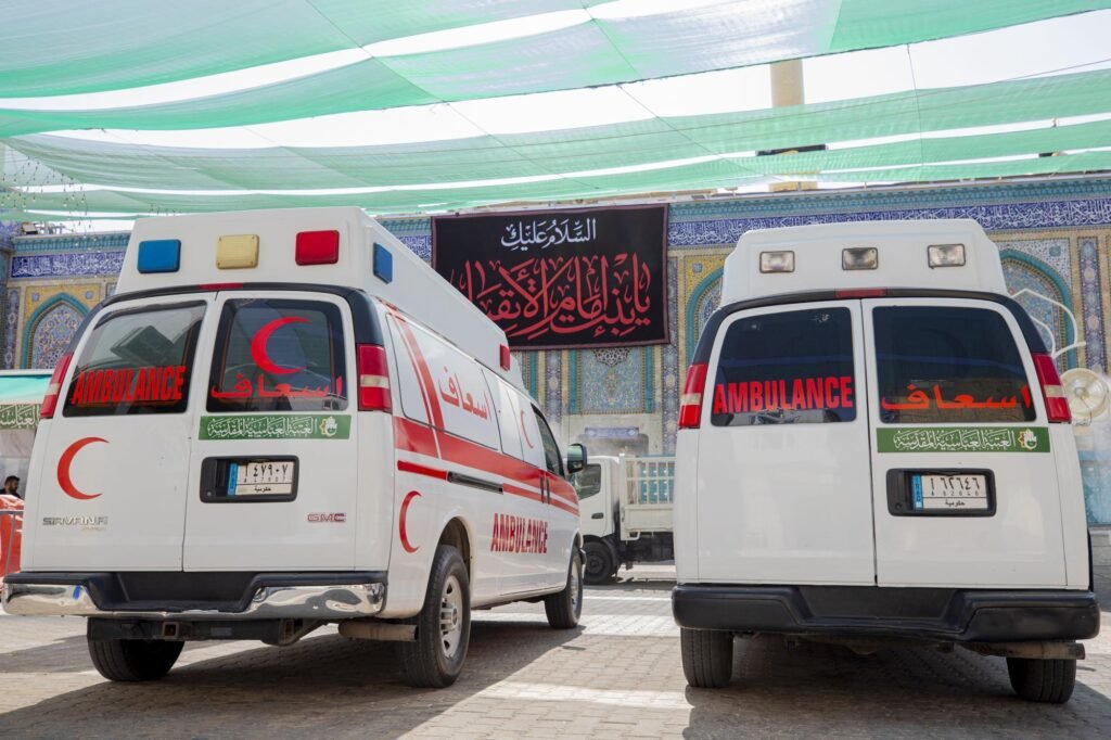 اسعاف العتبة العباسية في ايام زيارة الاربعين